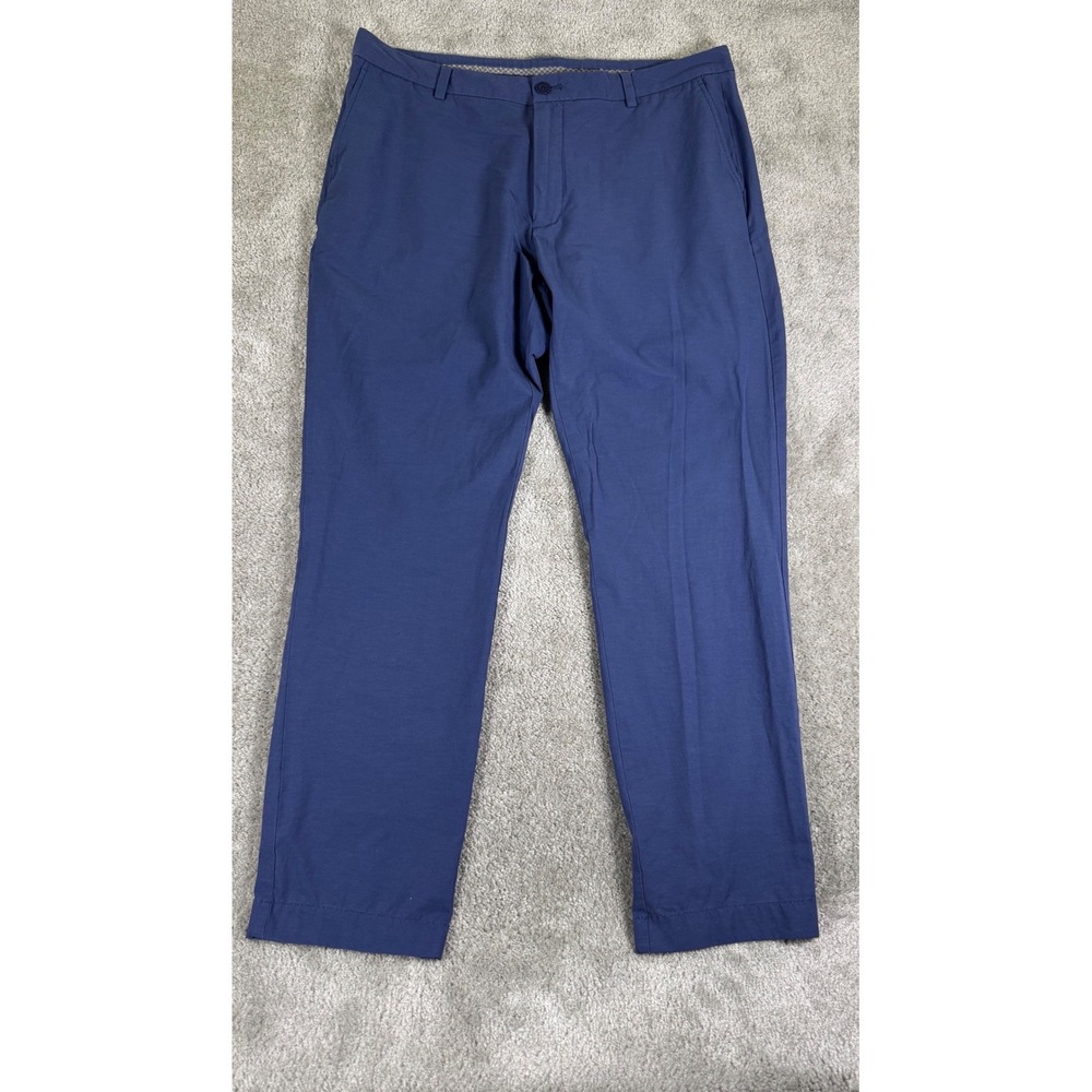 Vineyard Vines Jim Nantz Performance Pants Mens 38x32 Navy Blue Stretch Chino
